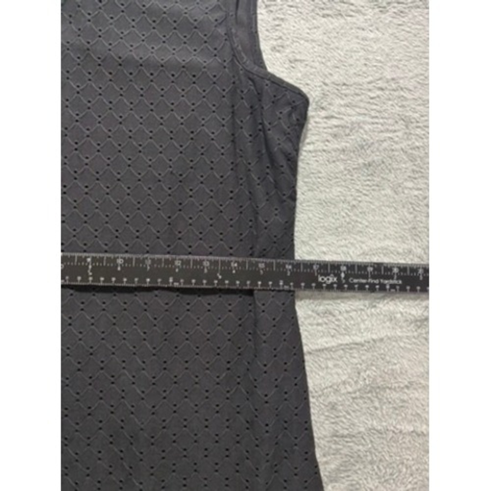 Ronni Nicole Black Eyelet Dress Sleeveless A Line Casual Classic Midi - Picture 6 of 9